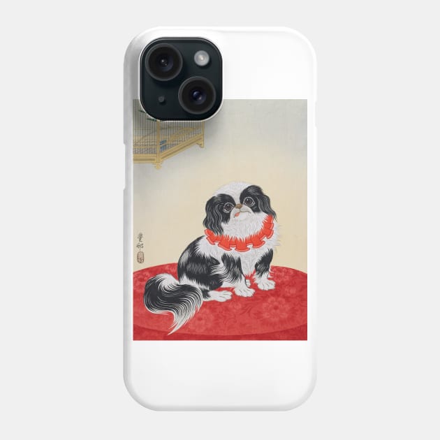 Japanese Chin by Ohara Koson Phone Case by topower