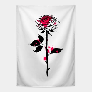 Wild rose blood. bleeding flower Tapestry