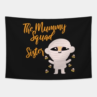 Sister Family Matching Halloween The Mummy squad graphic Tees Tapestry