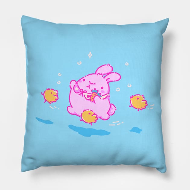 Easter buuny Pillow by Tinyarts