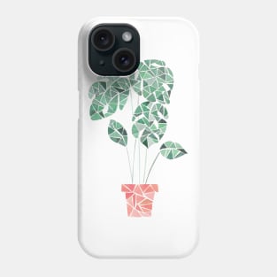 Geometric monstera Phone Case