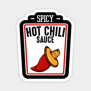 Spicy Hot Chili Sauce - Hot Mexican Chili Pepper Magnet