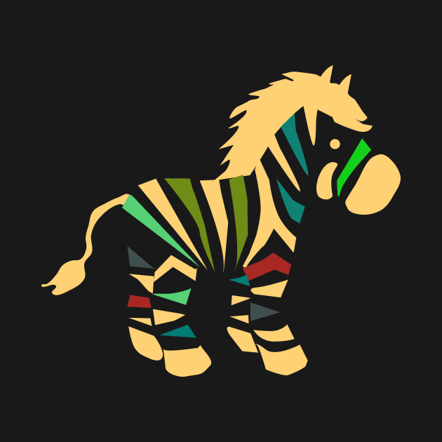 Multicolored zebra by CocoDes