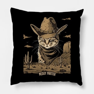 Cat Cowboy Chronicles Meow Pillow