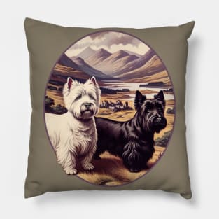 Terriers of Scotland Pillow