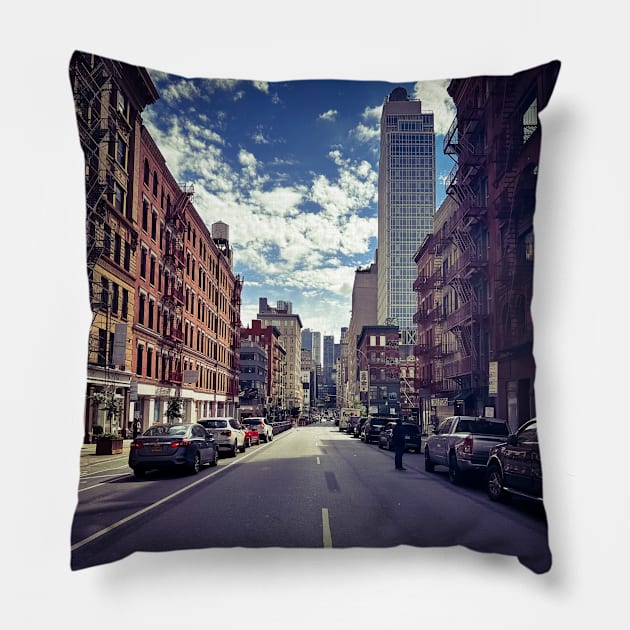 Lafayette Street Manhattan New York City Pillow by eleonoraingrid