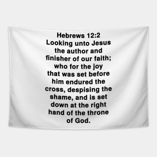 Hebrews 12:2 King James Version Bible Verse Typography Tapestry