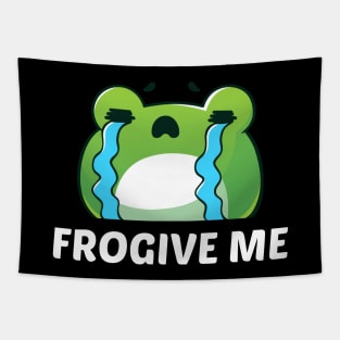 Frogive Me - Cute Frog Pun Tapestry