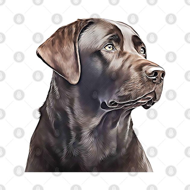 Labrador Retriever Portrait by Unboxed Mind of J.A.Y LLC 