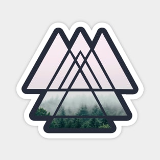 Scared Geometry Triangles Magnet