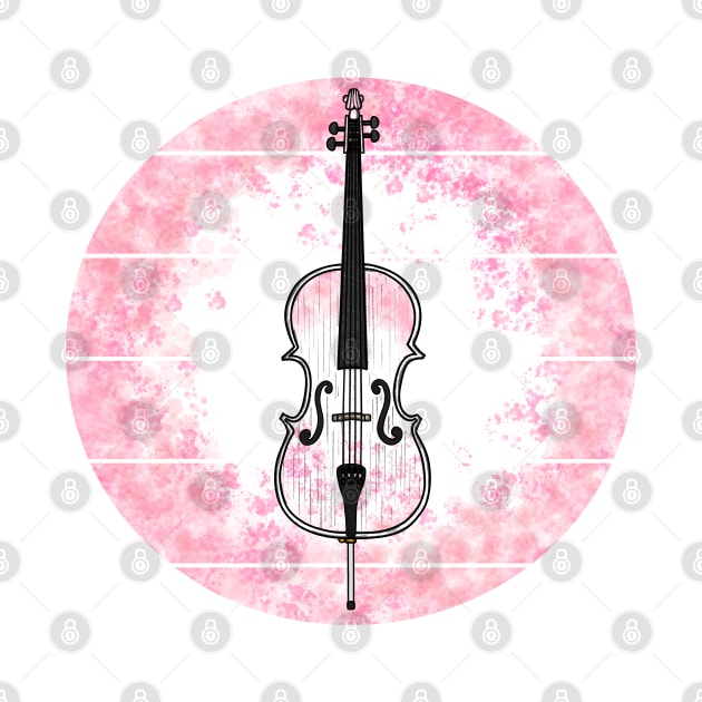 Floral Cello Japanese Cherry Blossom Cellist Musician by doodlerob