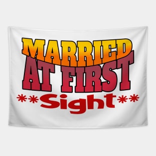 Married at First Sight (yellow and red stacked text) Tapestry