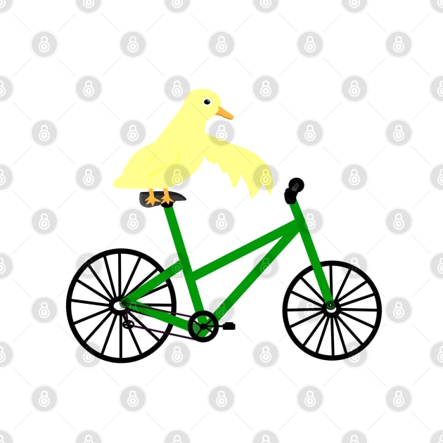 Duck On A Green Bicycle by CatGirl101