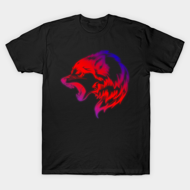 Neon Wolf - Wolf - T-Shirt | TeePublic