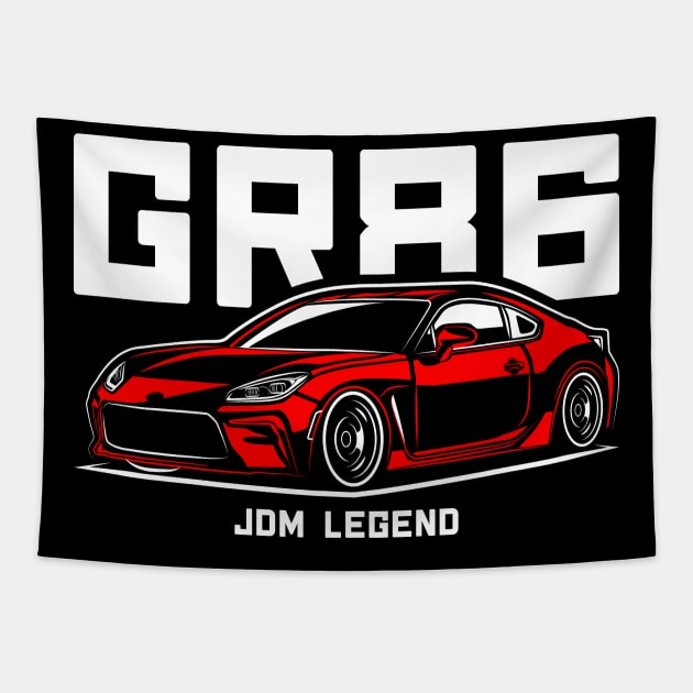 Racing Red GR86 JDM Tapestry by GoldenTuners