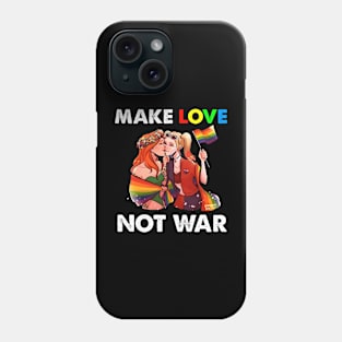 Make Love Not War Lesbian For LGBT Vintage Phone Case