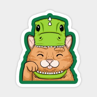 funny cat halloween dinosaur Magnet