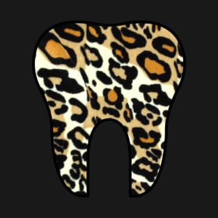 Funny Leopard Dental Hygienist Teeth Assistant Dentistry T-Shirt