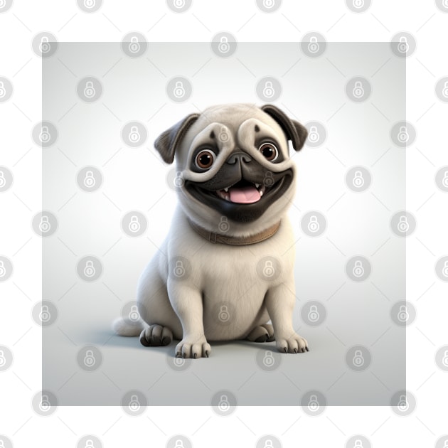 Pudgy The Pug by HUH? Designs