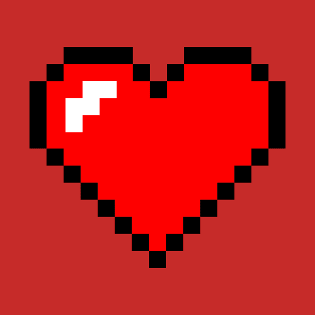 Pixel Heart (Large) by richardsimpsonart