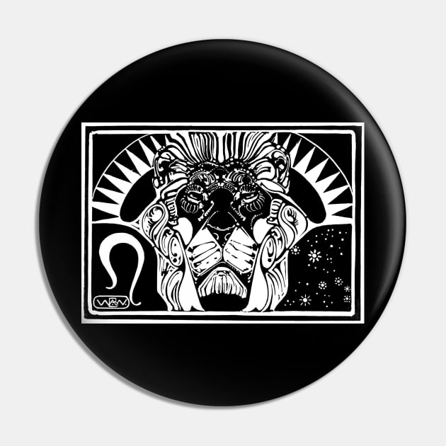 Majestic Lion's Head Design 1918 Bernard Willem Wierink Pin by rocketshipretro