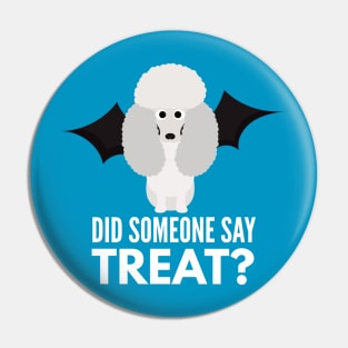 Poodle Halloween Trick or Treat Pin