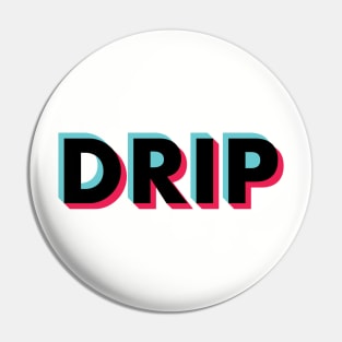 Drip Glitch Black Pin