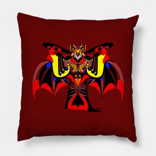 uukum soots demon lord of mayan ecopop pattern art kaiju Pillow