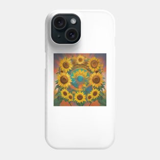 Sunflower Flora Minimalist Beautiful Vintage Retro Phone Case