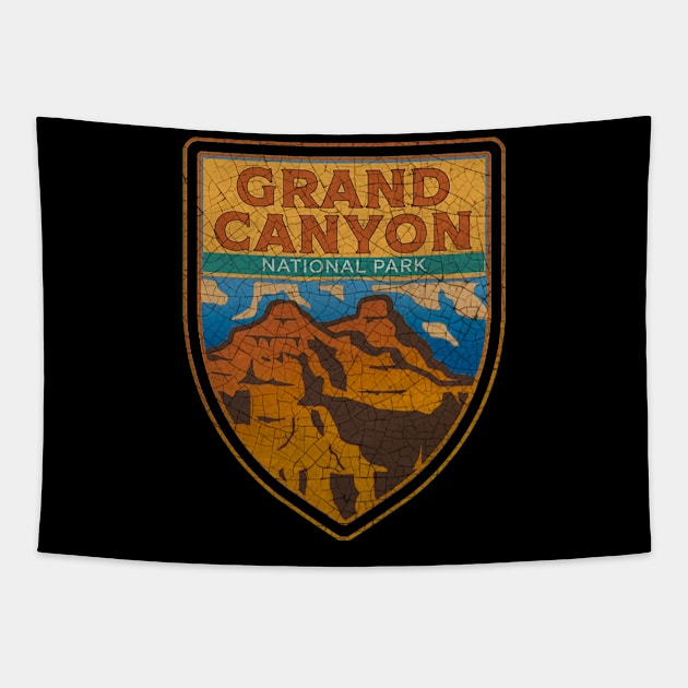 Grand Canyon vintage decal Tapestry by Midcenturydave