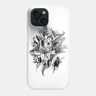Abstract doodle line art Phone Case