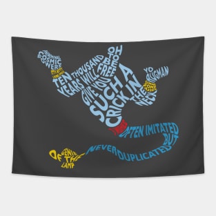 3 Wishes - Genie Inspired Quote Design Tapestry