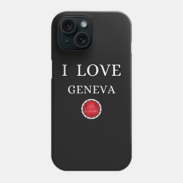 I LOVE GENEVA | Alabam county United state of america Phone Case by euror-design