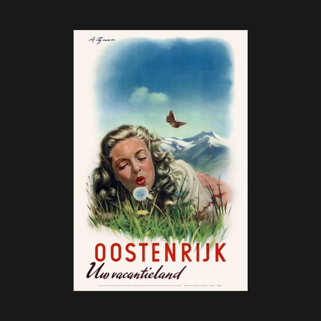 Oostenrijk Un vacantieland Austria Vintage Poster by vintagetreasure