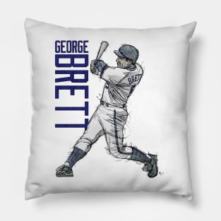 George Brett Kansas City Sketch Pillow