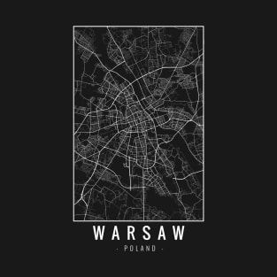 Warsaw Poland Minimalist Map T-Shirt