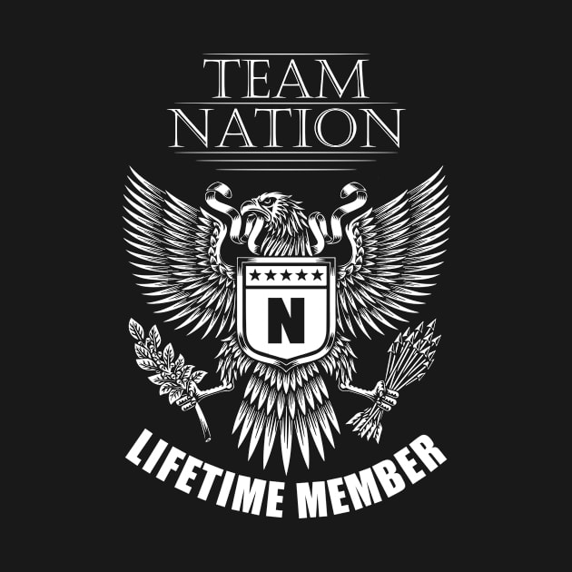 Nation Name Team Shirt Nation Lifetime Member by Luxury Olive Digital