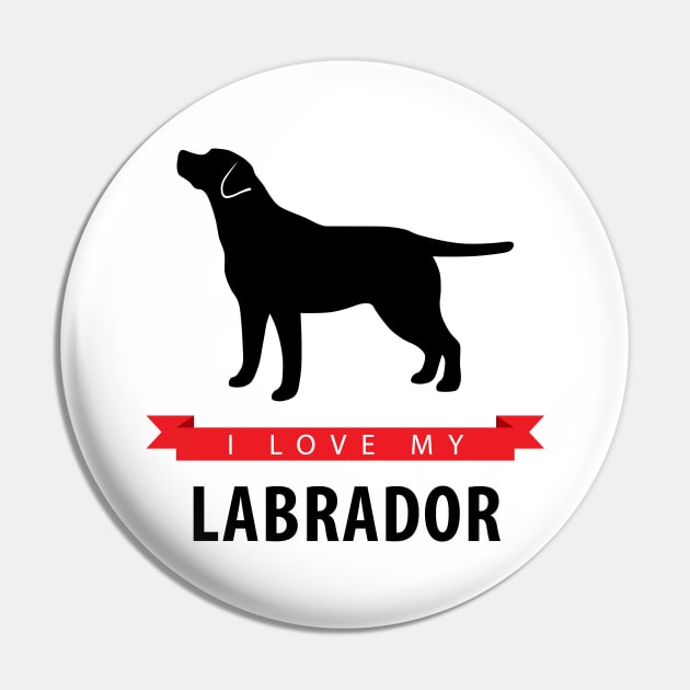 I Love My Labrador Pin by millersye