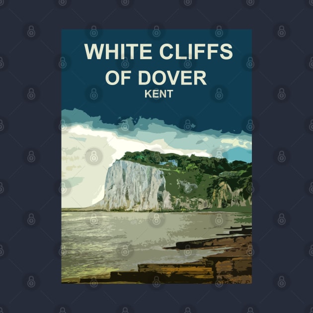 White Cliffs of Dover, Kent, England. British coast by BarbaraGlebska