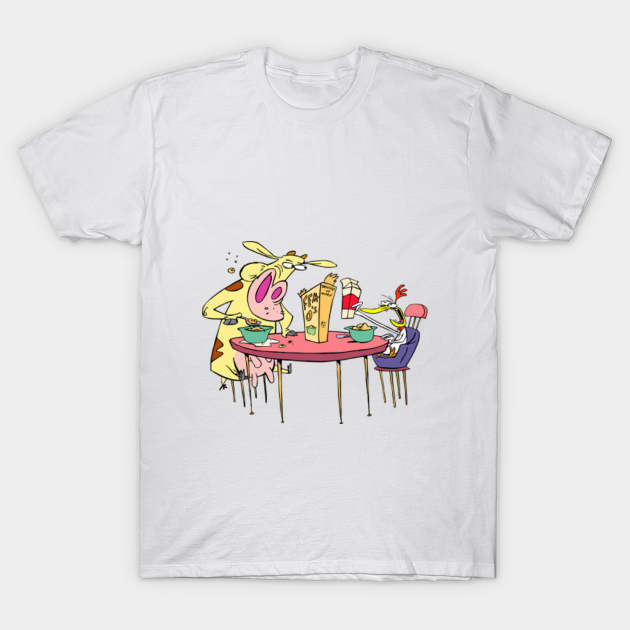 vintage cow and chicken shirt
