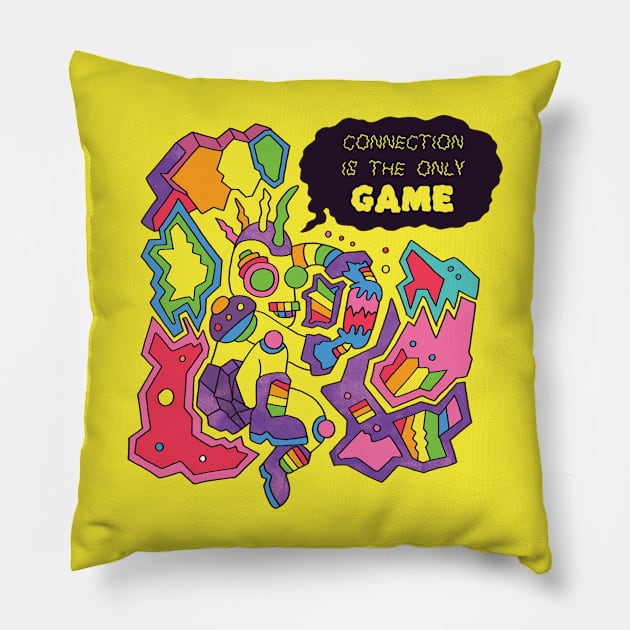 Connection is the Only Game Pillow by RaminNazer