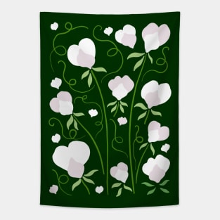 Sweet Pea Flowers Tapestry