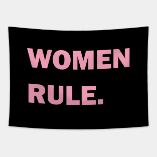 Women Rule Period Bold Feminist Dark Color Tapestry