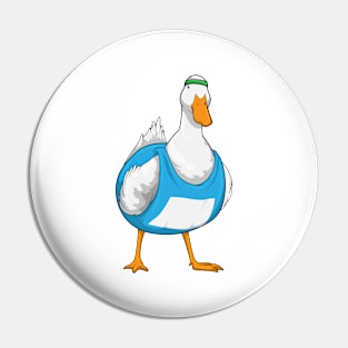 Duck Runner Running Sports Pin