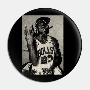 Michael Jordan vintage drawing Pin