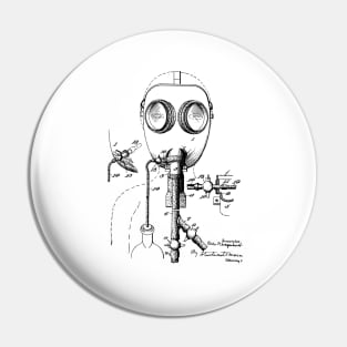 MASK VINTAGE PATENT DRAWING Pin