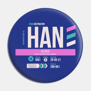 Hanoi (HAN) Airport Code Baggage Tag Pin