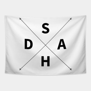 Stay-at-home Dad (SAHD), X-Divide, Black Text Tapestry