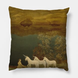 Unicorns (Legend—Sea Calm) by Arthur Bowen Davies Pillow