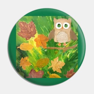 Autumn Owl Pin